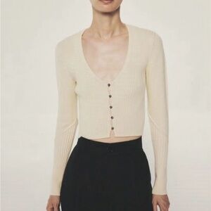 Janessa Leone Elise Sweater Medium Natural NWOT